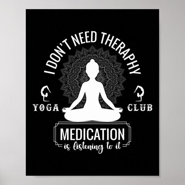 Yogappresent För Lärare Instruktör Meditation Kl C Poster (Framsidan)