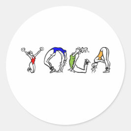 Yogas hälsa runt klistermärke