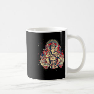 Yogaskjortor Andlig Hindu Guden Ganesha Meditation Kaffemugg