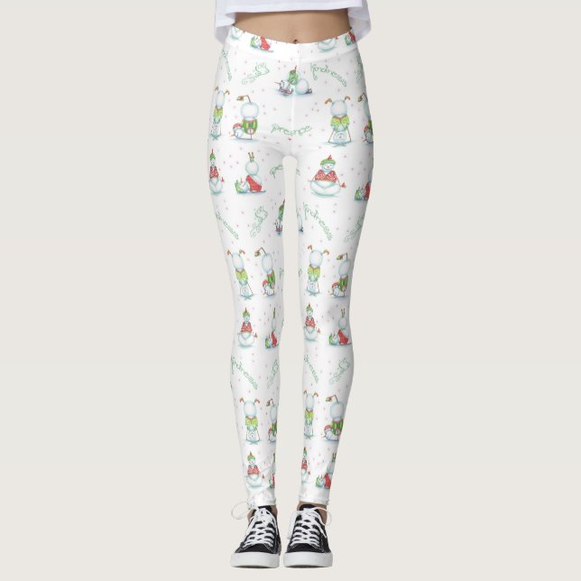 Yogasnögubbedamasker Leggings (Framsida)