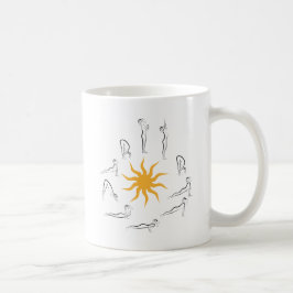 yogasolhälsning kaffemugg