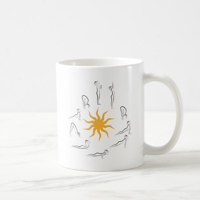 yogasolhälsning kaffemugg (Höger)