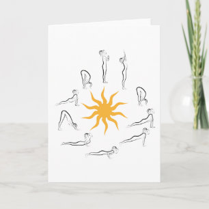 yogasolhälsning kort