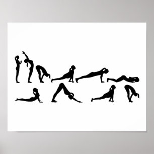 Yogasolhälsning Poster