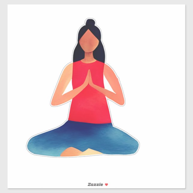 Yogaställning  klistermärken (Ark)