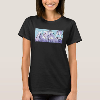 Yogaställningar för män Kvinnor Yoga Retro Medita T Shirt