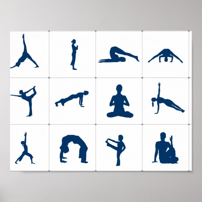 Yogaställningar Poster (Framsidan)