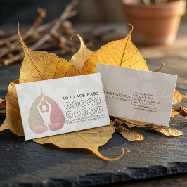 Yogastudio Klass Pass Meditation Pose Bodhi Leaf Lojalitetskort