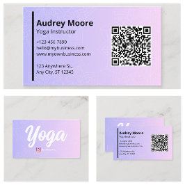 Yogastudio-mallar Visitkort