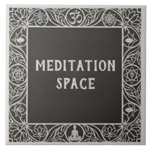 Yogastudio Meditationsrum Namnskylt Skylt Kakelplatta