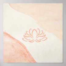 Yogastudioaffisch, Zen-affisch, Lotusblomma 