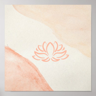 Yogastudioaffisch, Zen-affisch, Lotusblomma Poster