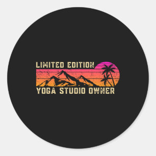 Yogastudioägare Jobb Födelsedagsarbetare Professio Runt Klistermärke