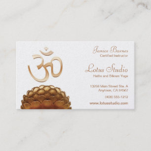 Yogastudiovisitkort på pärlemorfärg lagrar visitkort