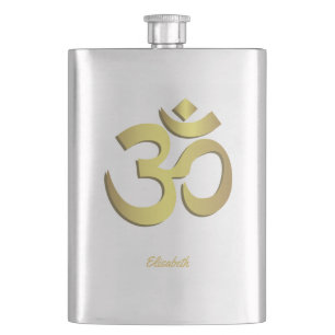 Yogasymbol för Om (Aum) Namaste Fickplunta