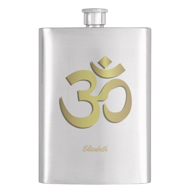 Yogasymbol för Om (Aum) Namaste Fickplunta (Framsidan)