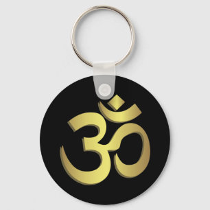 Yogasymbol för Om (Aum) Namaste Nyckelring