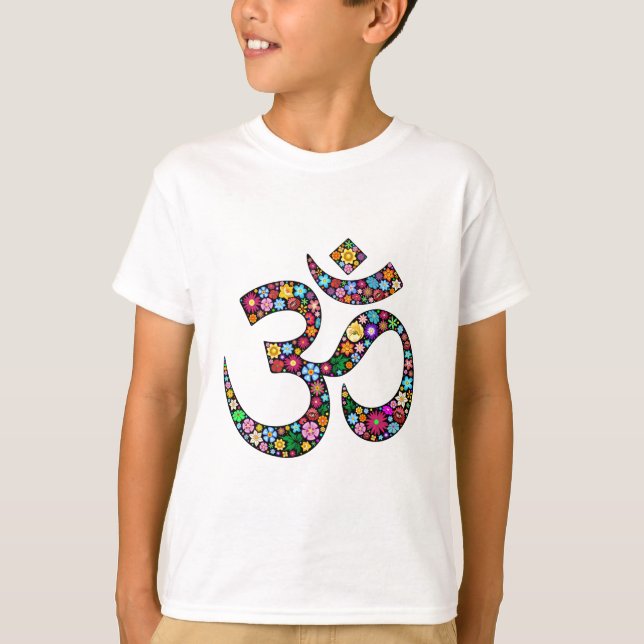 Yogasymbol för Om Aum Namaste T-shirt (Framsida)