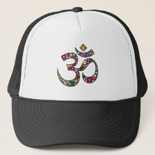 Yogasymbol för Om Aum Namaste Truckerkeps