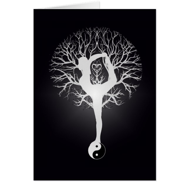 Yogaträd Hälsningskort (Framsidan)