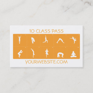 Yogavisitkort 10 klassificerar passerar lojalitetskort