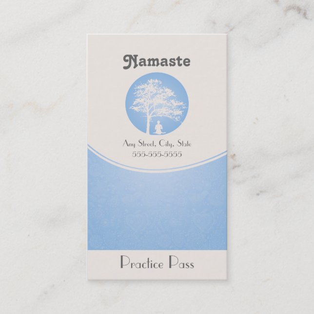 Yogavisitkort 10 klassificerar passerar mallen lojalitetskort (Framsida)