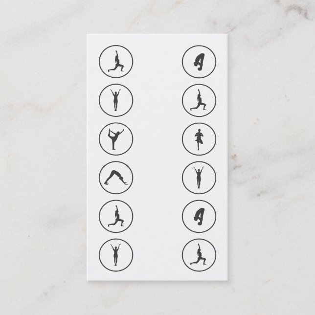 Yogavisitkort 12 klassificerar passerar lojalitetskort (Framsida)