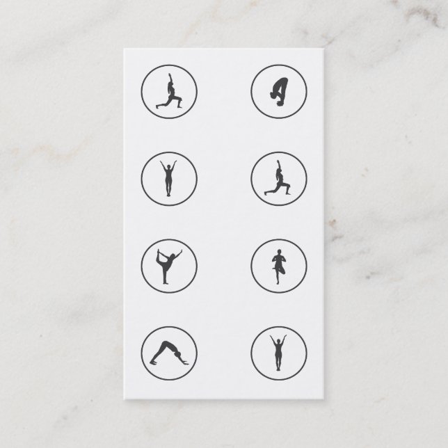 Yogavisitkort 8 klassificerar passerar lojalitetskort (Framsida)