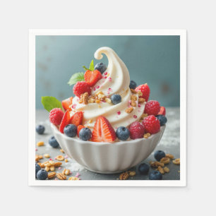 Yoghurt med berry och Granola, fryst Pappersservett