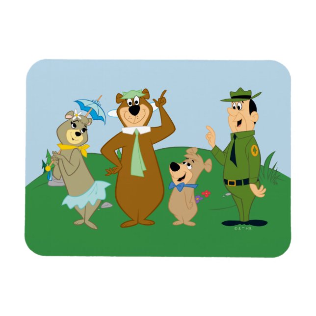 Yogi Bear and Friends Classic Pose Magnet (Horisontell)