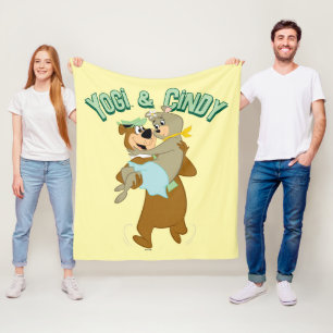 Yogi Bear Carshing Cindy Bear Fleecefilt