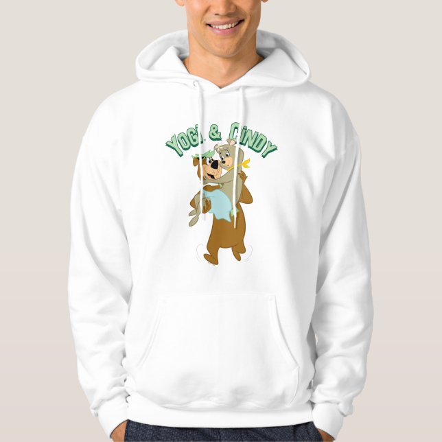 Yogi Bear Carshing Cindy Bear Hoodie (Framsida)