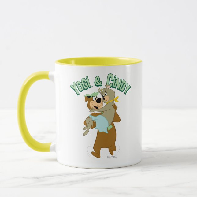 Yogi Bear Carshing Cindy Bear Mugg (Vänster)