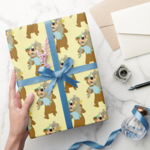 Yogi Bear Carshing Cindy Bear Presentpapper