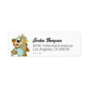 Yogi Bear Carshing Cindy Bear Returadress Etikett
