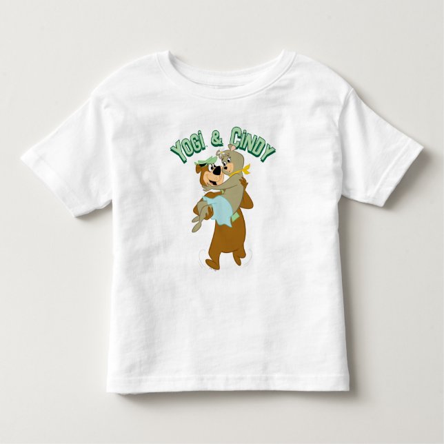 Yogi Bear Carshing Cindy Bear T Shirt (Framsida)