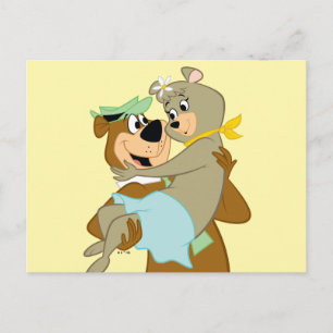 Yogi Bear Carshing Cindy Bear Vykort