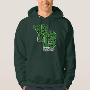 Yogi Bear Mönstrade Bokstäver för Idrottslag Hoodie