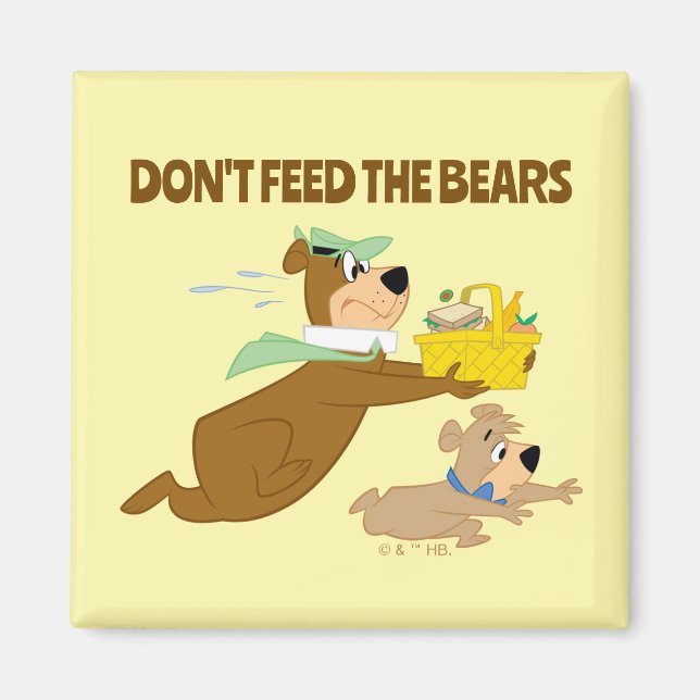 Yogi Bear och Boo-Boo Picnic Panic Magnet (Framsidan)
