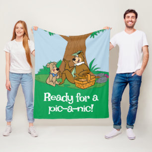 Yogi Bear och Boo-Boo Picnic Snack Fleecefilt