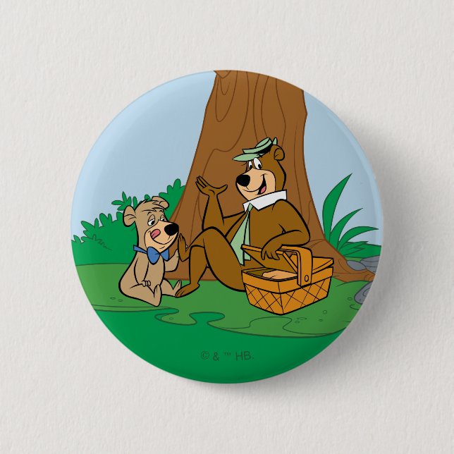 Yogi Bear och Boo-Boo Picnic Snack Knapp (Framsida)