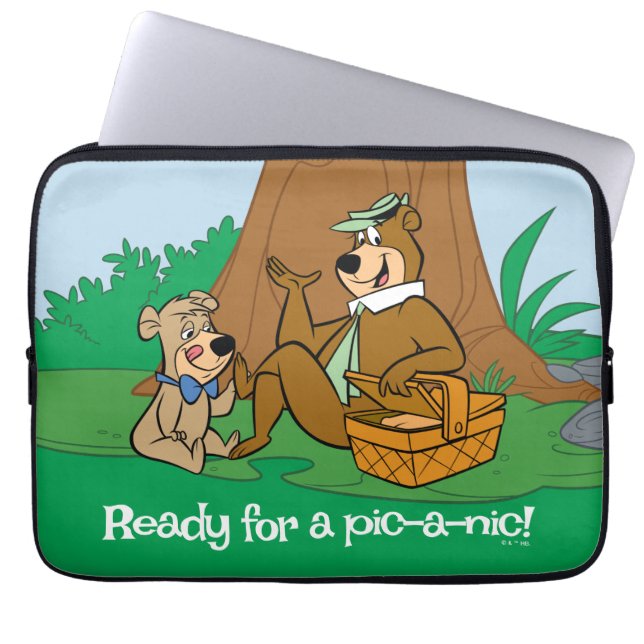 Yogi Bear och Boo-Boo Picnic Snack Laptop Fodral (Framsidan)