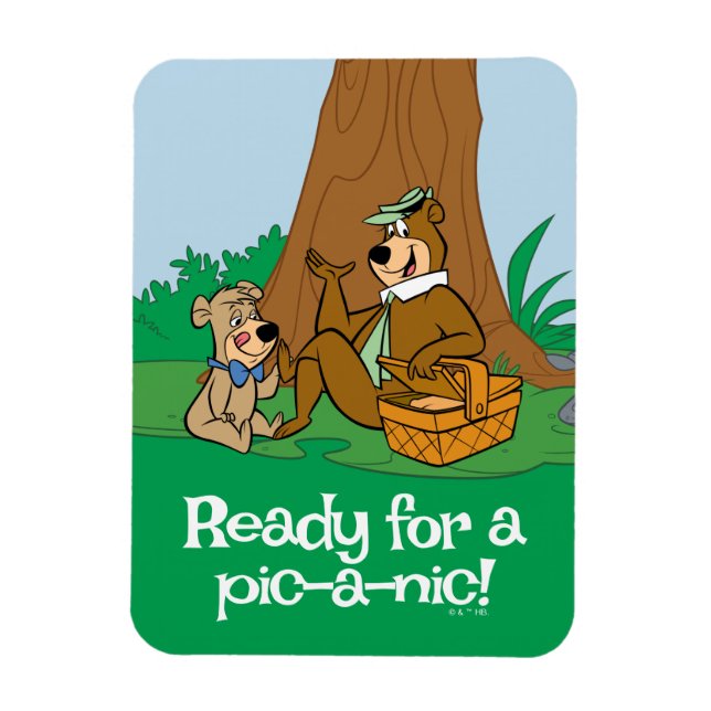 Yogi Bear och Boo-Boo Picnic Snack Magnet (Vertikal)