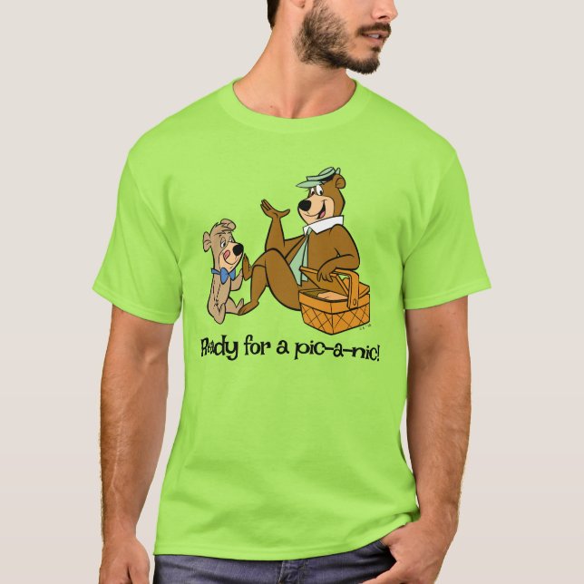 Yogi Bear och Boo-Boo Picnic Snack T Shirt (Framsida)