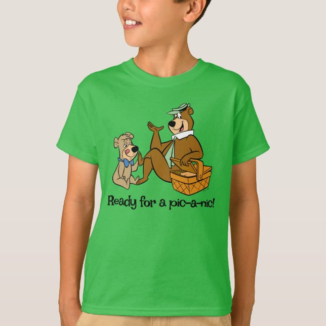Yogi Bear och Boo-Boo Picnic Snack T Shirt (Framsida)