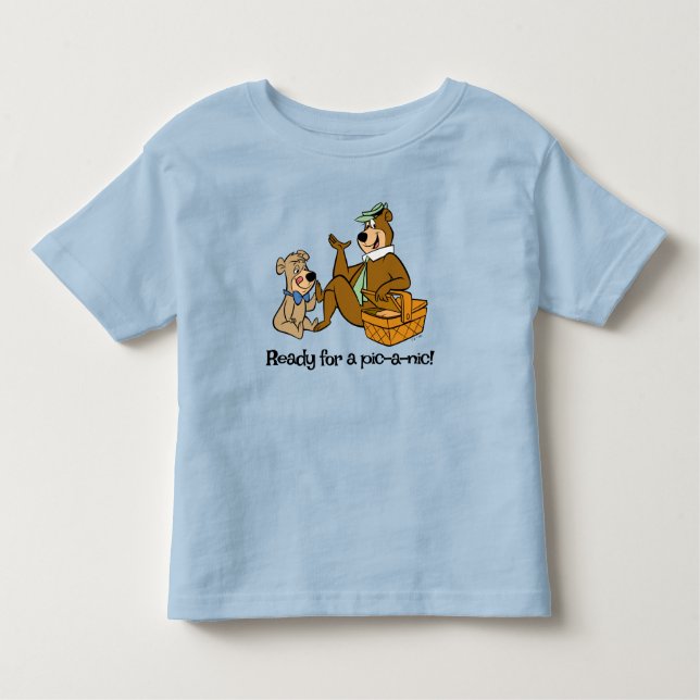 Yogi Bear och Boo-Boo Picnic Snack T Shirt (Framsida)