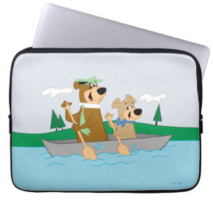 Yogi Bear och Boo Boo Roligt Canoe Äventyr Laptop Fodral