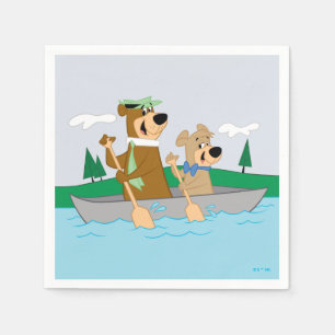 Yogi Bear och Boo Boo Roligt Canoe Äventyr Pappersservett