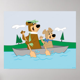 Yogi Bear och Boo Boo Roligt Canoe Äventyr Poster