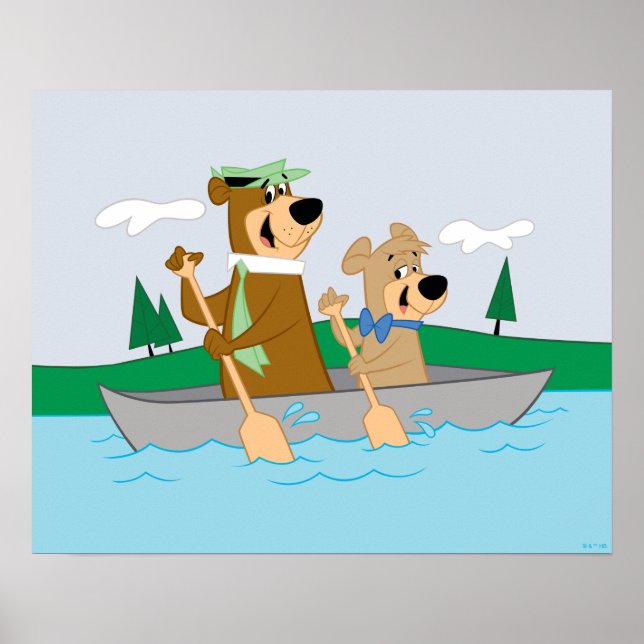Yogi Bear och Boo Boo Roligt Canoe Äventyr Poster (Framsidan)